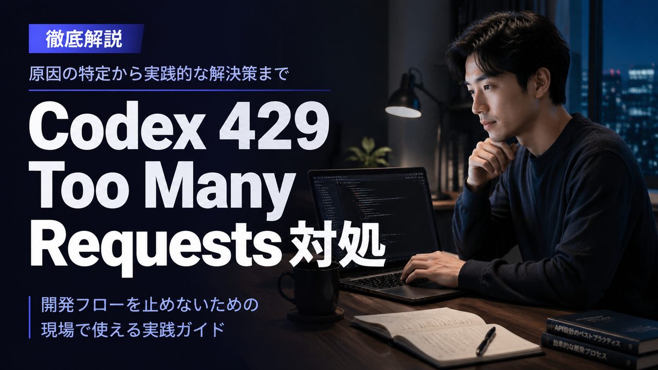Codex 429 Too Many Requests エラーの原因と対処