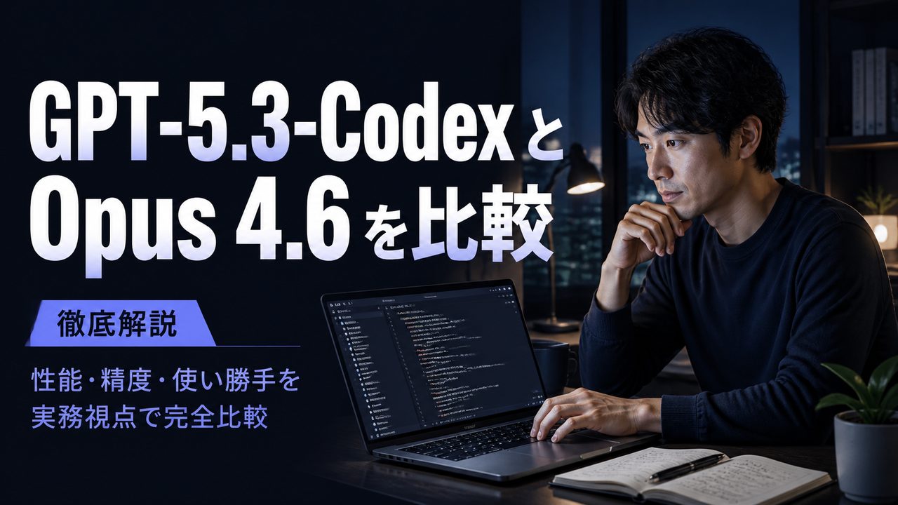 GPT-5.3-Codex vs Claude Opus 4.6 — コーディング性能・価格・使い分け